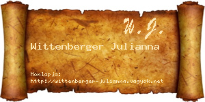 Wittenberger Julianna névjegykártya